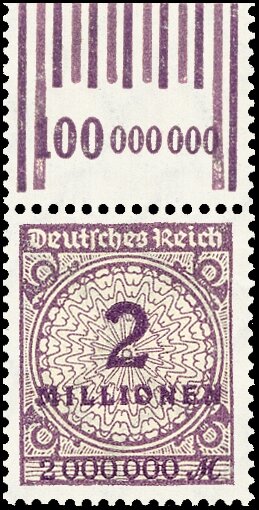 Inflation 1923 Mi.-Nr. 315 Wa OR 141/151 - postfrisch