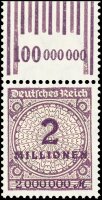 Inflation 1923 Mi.-Nr. 315 Wa OR 141/151 Oberrand -...
