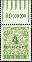 Inflation 1923 Mi.-Nr. 316 W 0`6`0/1`5`1 Oberrand -...
