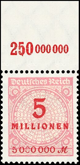 Inflation 1923 Mi.-Nr. 317 A OR Pl. A - postfrisch