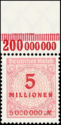 Inflation 1923 Mi.-Nr. 317 A OR Pl. B Oberrand - postfrisch