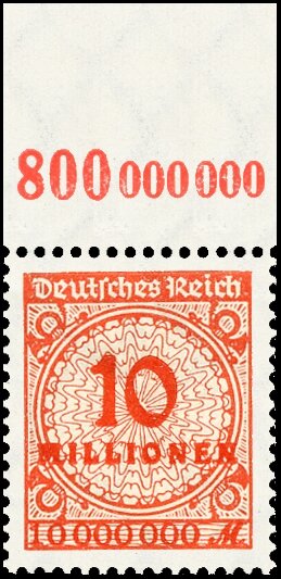 Inflation 1923 Mi.-Nr. 318 A OR Pl. A - postfrisch