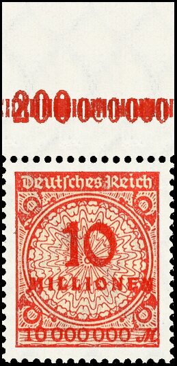 Inflation 1923 Mi.-Nr. 318 A OR Pl. B Oberrand - postfrisch