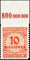 Inflation 1923 Mi.-Nr. 318 B OR Pl. A Oberrand - postfrisch