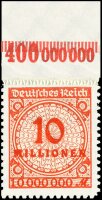 Inflation 1923 Mi.-Nr. 318 B OR Pl. B Oberrand - postfrisch