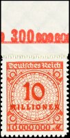 Inflation 1923 Mi.-Nr. 318 B OR Pl. C Oberrand - postfrisch