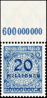 Inflation 1923 Mi.-Nr. 319 A OR Pl. A Oberrand - postfrisch