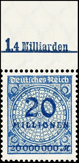 Inflation 1923 Mi.-Nr. 319 A OR Pl. C - postfrisch