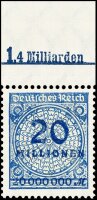 Inflation 1923 Mi.-Nr. 319 A OR Pl. C Oberrand - postfrisch
