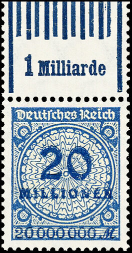 Inflation 1923 Mi.-Nr. 319 Wa OR 060/151 Oberrand - postfrisch