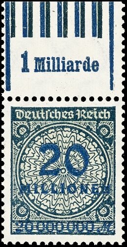 Inflation 1923 Mi.-Nr. 319 Wb OR 060/151 Oberrand - postfrisch geprüft