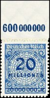 Inflation 1923 Mi.-Nr. 319 B OR Pl. A Oberrand - postfrisch