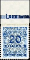 Inflation 1923 Mi.-Nr. 319 B OR Pl. B Oberrand - postfrisch