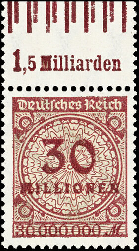 Inflation 1923 Mi.-Nr. 320 W OR 060/070 Oberrand - postfrisch
