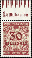 Inflation 1923 Mi.-Nr. 320 W OR 060/070 Oberrand -...
