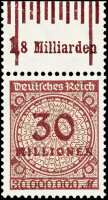 Inflation 1923 Mi.-Nr. 320 W OR 141/070 Oberrand -...