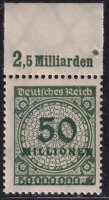 Inflation 1923 Mi.-Nr. 321 A OR Pl. A Oberrand - postfrisch