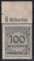 Inflation 1923 Mi.-Nr. 322 A OR Pl. A Oberrand - postfrisch