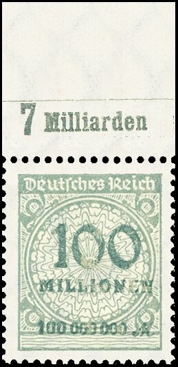 Inflation 1923 Mi.-Nr. 322 A OR Pl. C Oberrand - postfrisch
