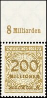 Inflation 1923 Mi.-Nr. 323 Pa OR Pl. A Oberrand - postfrisch