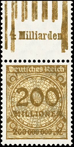 Inflation 1923 Mi.-Nr. 323 Wa OR 141/151 - postfrisch
