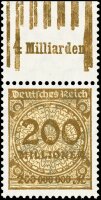 Inflation 1923 Mi.-Nr. 323 Wa OR 141/151 Oberrand -...