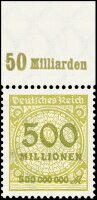 Inflation 1923 Mi.-Nr. 324 A OR Pl. A Oberrand - postfrisch