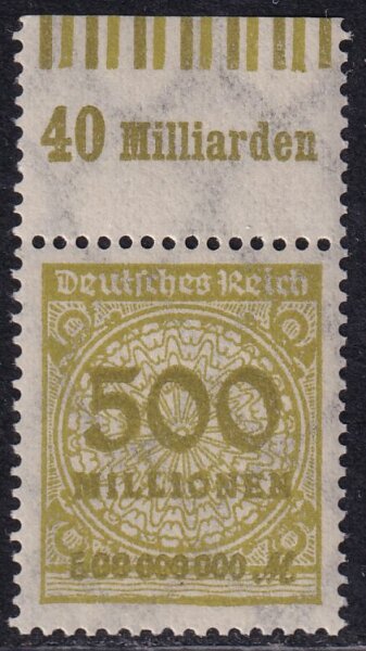 Inflation 1923 Mi.-Nr. 324 W OR 060/070 Oberrand - postfrisch