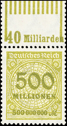 Inflation 1923 Mi.-Nr. 324 A OR P/Wa 1111 Oberrand - postfrisch