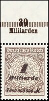 Inflation 1923 Mi.-Nr. 325 Aa OR Pl. B Oberrand - postfrisch