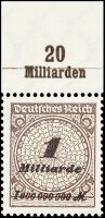 Inflation 1923 Mi.-Nr. 325 Aa OR Pl. C Oberrand - postfrisch