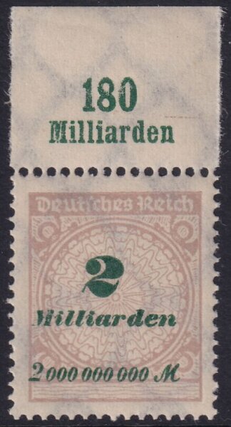 Inflation 1923 Mi.-Nr. 326 A OR Pl. A Oberrand - postfrisch