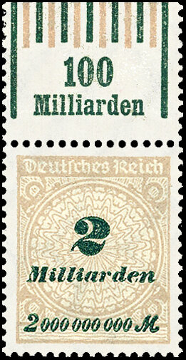 Inflation 1923 Mi.-Nr. 326 W OR 060/151 Oberrand - postfrisch