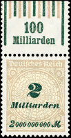 Inflation 1923 Mi.-Nr. 326 W OR 060/151 Oberrand -...