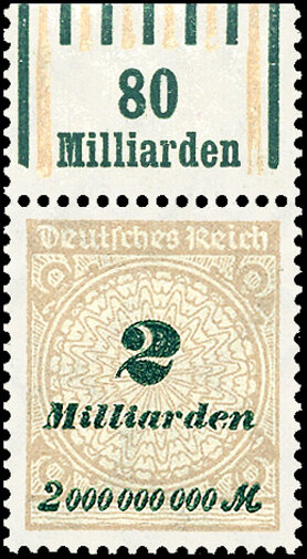 Inflation 1923 Mi.-Nr. 326 W OR 141/151 - postfrisch