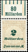 Inflation 1923 Mi.-Nr. 326 W OR 141/151 Oberrand -...