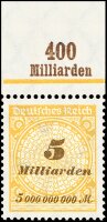 Inflation 1923 Mi.-Nr. 327 A OR Pl. C Oberrand - postfrisch