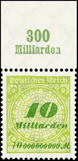 Inflation 1923 Mi.-Nr. 328 A OR Pl. A Oberrand - postfrisch