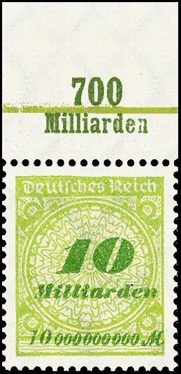 Inflation 1923 Mi.-Nr. 328 A OR Pl. C Oberrand - postfrisch