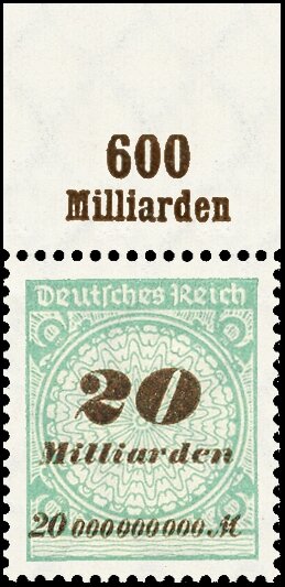 Inflation 1923 Mi.-Nr. 329 A OR Pl. A Oberrand - postfrisch