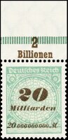 Inflation 1923 Mi.-Nr. 329 A OR Pl. B Oberrand - postfrisch