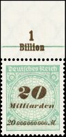 Inflation 1923 Mi.-Nr. 329 A OR Pl. C Oberrand - postfrisch