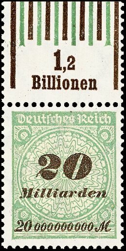 Inflation 1923 Mi.-Nr. 329 W OR 060/151 Oberrand - postfrisch