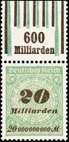 Inflation 1923 Mi.-Nr. 329 W OR 141/151 Oberrand -...