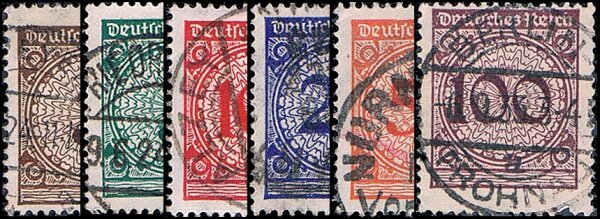 Deutsches Reich 1923 Mi.-Nr. 338-443 - gestempelt
