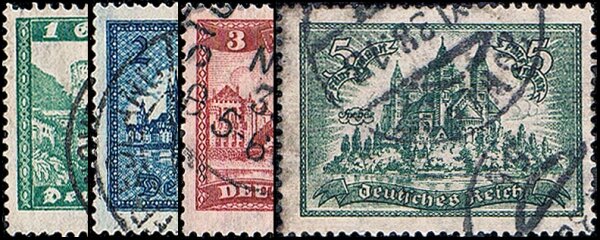Deutsches Reich 1924 Mi.-Nr. 364-367 - gestempelt
