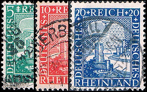 Deutsches Reich 1925 Mi.-Nr. 372-374 - gestempelt
