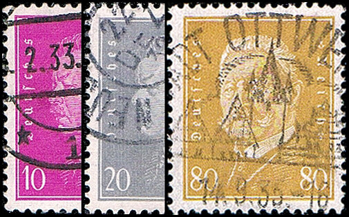 Deutsches Reich 1930 Mi.-Nr. 435-437 - gestempelt