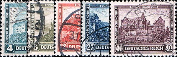 Deutsches Reich 1932 Mi.-Nr. 474-478 - gestempelt