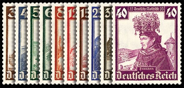 Deutsches Reich 1935 Mi.-Nr. 588-597 - postfrisch